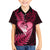 New Zealand Valentine Day Family Matching Puletasi and Hawaiian Shirt Aotearoa Warrior Love Story Silver Fern Koru Pink Style LT03 Son's Shirt Pink - Polynesian Pride