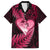 New Zealand Valentine Day Family Matching Short Sleeve Bodycon Dress and Hawaiian Shirt Aotearoa Warrior Love Story Silver Fern Koru Pink Style LT03 Dad's Shirt - Short Sleeve Pink - Polynesian Pride