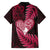 New Zealand Valentine Day Family Matching Short Sleeve Bodycon Dress and Hawaiian Shirt Aotearoa Warrior Love Story Silver Fern Koru Pink Style LT03 - Polynesian Pride