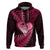 New Zealand Valentine Day Hoodie Aotearoa Warrior Love Story Silver Fern Koru Pink Style LT03 Pullover Hoodie Pink - Polynesian Pride