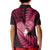 New Zealand Valentine Day Kid Polo Shirt Aotearoa Warrior Love Story Silver Fern Koru Pink Style LT03 - Polynesian Pride