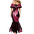 New Zealand Valentine Day Mermaid Dress Aotearoa Warrior Love Story Silver Fern Koru Pink Style LT03 - Polynesian Pride