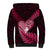 New Zealand Valentine Day Sherpa Hoodie Aotearoa Warrior Love Story Silver Fern Koru Pink Style LT03 - Polynesian Pride