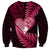 New Zealand Valentine Day Sweatshirt Aotearoa Warrior Love Story Silver Fern Koru Pink Style LT03 - Polynesian Pride