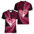 New Zealand Valentine Day Women V Neck T Shirt Aotearoa Warrior Love Story Silver Fern Koru Pink Style LT03 - Polynesian Pride