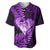 New Zealand Valentine Day Baseball Jersey Aotearoa Warrior Love Story Silver Fern Koru Purple Style LT03 Purple - Polynesian Pride