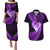 New Zealand Valentine Day Couples Matching Puletasi and Hawaiian Shirt Aotearoa Warrior Love Story Silver Fern Koru Purple Style LT03 Purple - Polynesian Pride