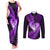 New Zealand Valentine Day Couples Matching Tank Maxi Dress and Long Sleeve Button Shirt Aotearoa Warrior Love Story Silver Fern Koru Purple Style LT03 Purple - Polynesian Pride