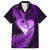 New Zealand Valentine Day Family Matching Long Sleeve Bodycon Dress and Hawaiian Shirt Aotearoa Warrior Love Story Silver Fern Koru Purple Style LT03 Dad's Shirt - Short Sleeve Purple - Polynesian Pride