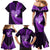 New Zealand Valentine Day Family Matching Mermaid Dress and Hawaiian Shirt Aotearoa Warrior Love Story Silver Fern Koru Purple Style LT03 - Polynesian Pride