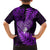 New Zealand Valentine Day Family Matching Puletasi and Hawaiian Shirt Aotearoa Warrior Love Story Silver Fern Koru Purple Style LT03 - Polynesian Pride