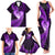 New Zealand Valentine Day Family Matching Tank Maxi Dress and Hawaiian Shirt Aotearoa Warrior Love Story Silver Fern Koru Purple Style LT03 - Polynesian Pride