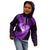 New Zealand Valentine Day Kid Hoodie Aotearoa Warrior Love Story Silver Fern Koru Purple Style LT03 - Polynesian Pride