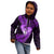 New Zealand Valentine Day Kid Hoodie Aotearoa Warrior Love Story Silver Fern Koru Purple Style LT03 - Polynesian Pride