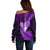 New Zealand Valentine Day Off Shoulder Sweater Aotearoa Warrior Love Story Silver Fern Koru Purple Style LT03 - Polynesian Pride