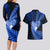 New Zealand Valentine Day Couples Matching Long Sleeve Bodycon Dress and Hawaiian Shirt Aotearoa Warrior Love Story Silver Fern Koru Blue Style LT03 - Polynesian Pride