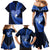 New Zealand Valentine Day Family Matching Mermaid Dress and Hawaiian Shirt Aotearoa Warrior Love Story Silver Fern Koru Blue Style LT03 - Polynesian Pride