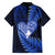 New Zealand Valentine Day Family Matching Puletasi and Hawaiian Shirt Aotearoa Warrior Love Story Silver Fern Koru Blue Style LT03 - Polynesian Pride