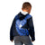 New Zealand Valentine Day Kid Hoodie Aotearoa Warrior Love Story Silver Fern Koru Blue Style LT03 - Polynesian Pride