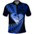 New Zealand Valentine Day Polo Shirt Aotearoa Warrior Love Story Silver Fern Koru Blue Style LT03 Blue - Polynesian Pride