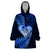 New Zealand Valentine Day Wearable Blanket Hoodie Aotearoa Warrior Love Story Silver Fern Koru Blue Style LT03 One Size Blue - Polynesian Pride