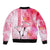 Hawaiian Cocktail Valentine Day Bomber Jacket Hibiscus Kakau Pattern Pink Version LT03 - Polynesian Pride