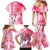 Hawaiian Cocktail Valentine Day Family Matching Mermaid Dress and Hawaiian Shirt Hibiscus Kakau Pattern Pink Version LT03 - Polynesian Pride