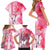 Hawaiian Cocktail Valentine Day Family Matching Short Sleeve Bodycon Dress and Hawaiian Shirt Hibiscus Kakau Pattern Pink Version LT03 - Polynesian Pride