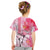 Hawaiian Cocktail Valentine Day Kid T Shirt Hibiscus Kakau Pattern Pink Version LT03 - Polynesian Pride