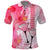 Hawaiian Cocktail Valentine Day Polo Shirt Hibiscus Kakau Pattern Pink Version LT03 Pink - Polynesian Pride