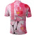 Hawaiian Cocktail Valentine Day Polo Shirt Hibiscus Kakau Pattern Pink Version LT03 - Polynesian Pride