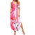 Hawaiian Cocktail Valentine Day Summer Maxi Dress Hibiscus Kakau Pattern Pink Version LT03 Women Pink - Polynesian Pride