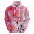 Hawaiian Cocktail Valentine Day Zip Hoodie Hibiscus Kakau Pattern Pink Version LT03 - Polynesian Pride