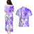 Hawaiian Cocktail Valentine Day Couples Matching Puletasi and Hawaiian Shirt Hibiscus Kakau Pattern Purple Version LT03 - Polynesian Pride