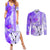 Hawaiian Cocktail Valentine Day Couples Matching Summer Maxi Dress and Long Sleeve Button Shirt Hibiscus Kakau Pattern Purple Version LT03 Purple - Polynesian Pride