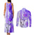 Hawaiian Cocktail Valentine Day Couples Matching Tank Maxi Dress and Long Sleeve Button Shirt Hibiscus Kakau Pattern Purple Version LT03 - Polynesian Pride