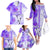 Hawaiian Cocktail Valentine Day Family Matching Off Shoulder Long Sleeve Dress and Hawaiian Shirt Hibiscus Kakau Pattern Purple Version LT03 - Polynesian Pride