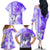 Hawaiian Cocktail Valentine Day Family Matching Off Shoulder Long Sleeve Dress and Hawaiian Shirt Hibiscus Kakau Pattern Purple Version LT03 - Polynesian Pride