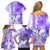 Hawaiian Cocktail Valentine Day Family Matching Off Shoulder Short Dress and Hawaiian Shirt Hibiscus Kakau Pattern Purple Version LT03 - Polynesian Pride