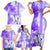 Hawaiian Cocktail Valentine Day Family Matching Short Sleeve Bodycon Dress and Hawaiian Shirt Hibiscus Kakau Pattern Purple Version LT03 - Polynesian Pride