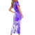 Hawaiian Cocktail Valentine Day Family Matching Short Sleeve Bodycon Dress and Hawaiian Shirt Hibiscus Kakau Pattern Purple Version LT03 - Polynesian Pride