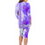 Hawaiian Cocktail Valentine Day Long Sleeve Bodycon Dress Hibiscus Kakau Pattern Purple Version LT03 - Polynesian Pride