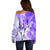 Hawaiian Cocktail Valentine Day Off Shoulder Sweater Hibiscus Kakau Pattern Purple Version LT03 - Polynesian Pride