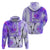 Hawaiian Cocktail Valentine Day Zip Hoodie Hibiscus Kakau Pattern Purple Version LT03 - Polynesian Pride