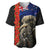 New Zealand Kiwi Soldier ANZAC Baseball Jersey Red Poppy Flower and Silver Fern Pattern LT03 Black - Polynesian Pride