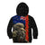 New Zealand Kiwi Soldier ANZAC Kid Hoodie Red Poppy Flower and Silver Fern Pattern LT03 - Polynesian Pride