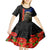 New Zealand Kiwi Soldier ANZAC Kid Short Sleeve Dress Red Poppy Flower and Silver Fern Pattern LT03 - Polynesian Pride