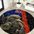 New Zealand Kiwi Soldier ANZAC Round Carpet Red Poppy Flower and Silver Fern Pattern LT03 Black - Polynesian Pride