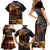 Slouch Hat and Biscuits ANZAC Family Matching Short Sleeve Bodycon Dress and Hawaiian Shirt with Soldier Silver Fern LT03 - Polynesian Pride