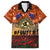 The Rising Sun Badge ANZAC Family Matching Off Shoulder Long Sleeve Dress and Hawaiian Shirt Last Post Field of Poppy Starry Night Style LT03 Dad's Shirt - Short Sleeve Black - Polynesian Pride